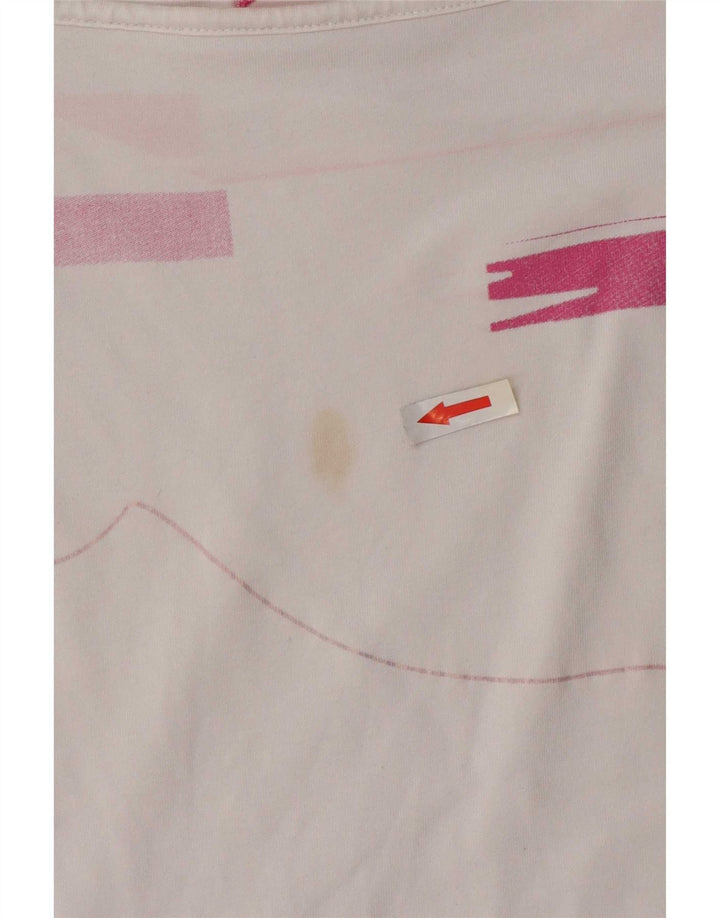 Tricou pentru femei Puma Top UK 12 Medium White Geometric Bumbac