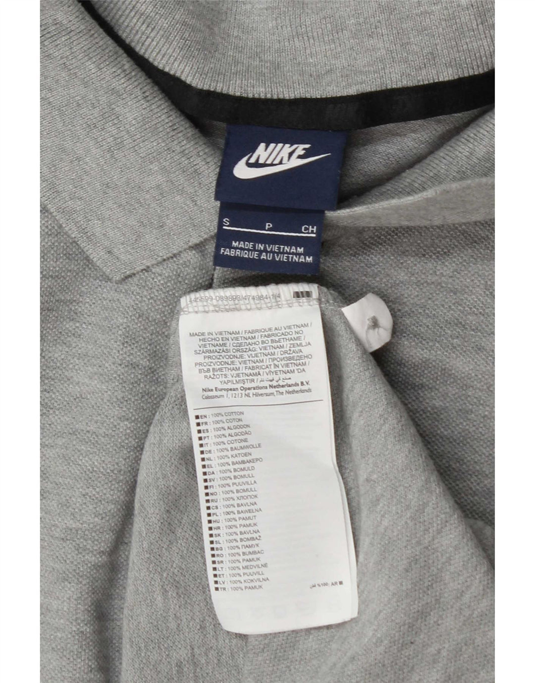 Tricou polo Nike pentru bărbați, bumbac gri mic