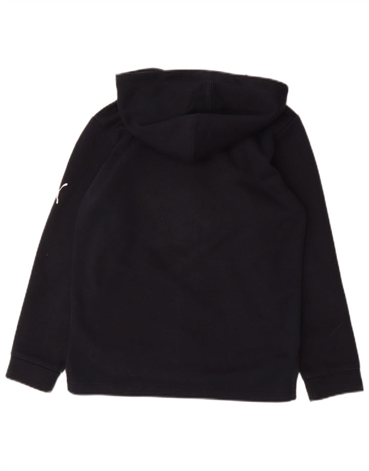 Pulover Puma Graphic Zip Hoodie pentru băieți 9-10 ani poliester bleumarin