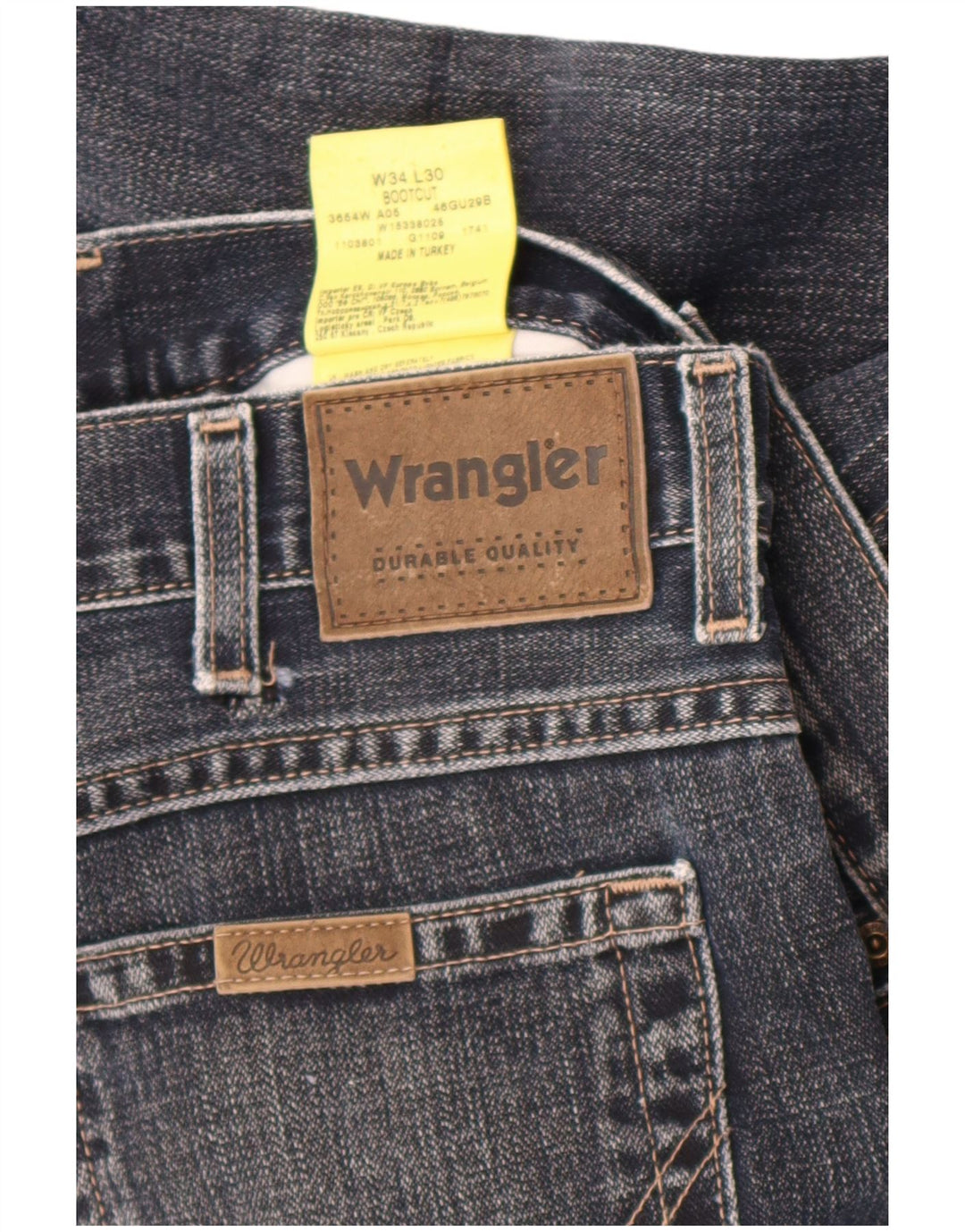 Blugi pentru bărbați Wrangler Bootcut W34 L30 Bumbac bleumarin