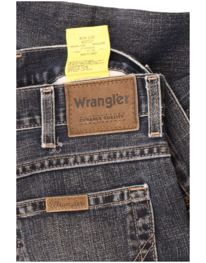 Blugi pentru bărbați Wrangler Bootcut W34 L30 Bumbac bleumarin