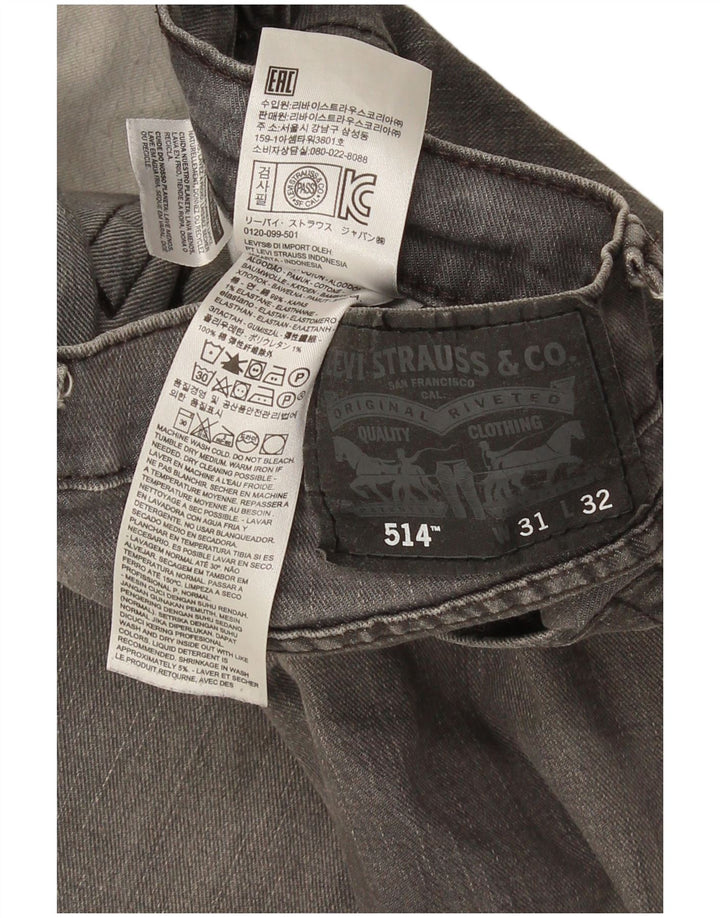 Blugi drepti pentru bărbați Levi's 514 W31 L28 bumbac gri