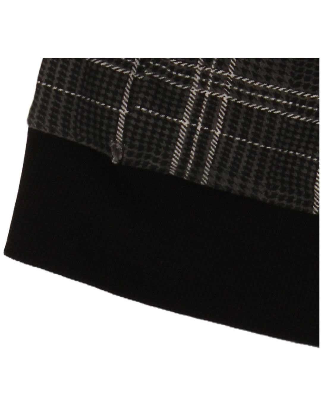 Freddy Pulover cu capota cu fermoar grafic pentru femei UK 10 Bumbac cu carouri gri mic