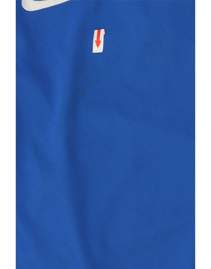 Nike Dri Fit Top cu mânecă lungă pentru bărbați, poliester albastru mic