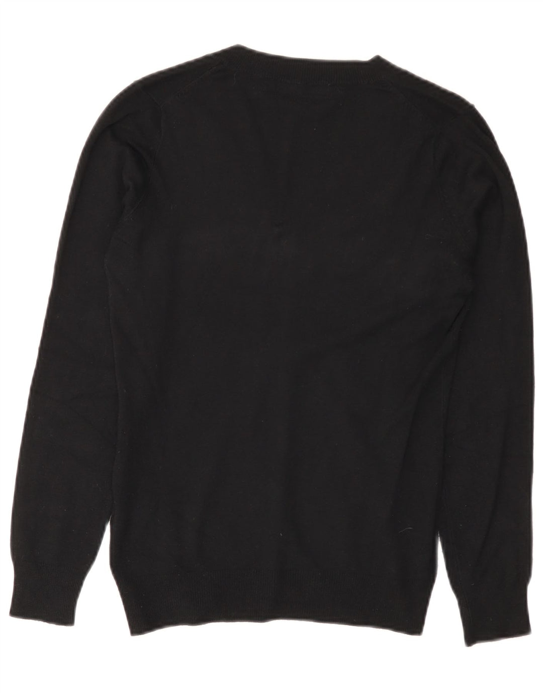 Pulover cu decolteu în V Zara pentru femei UK 12 Medium Black Viscose