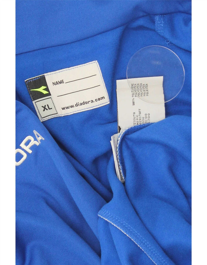 Trening pentru bărbați Diadora, cu fermoar și gât, XL, poliester, albastru