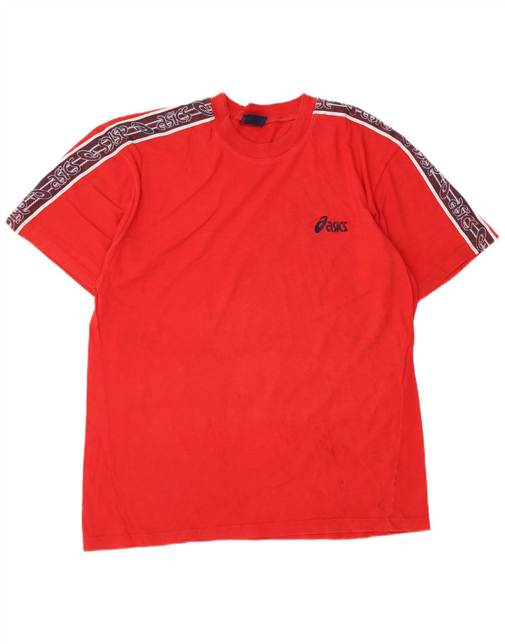 Tricou grafic ASICS pentru bărbați Top, roșu mediu, bumbac color bloc