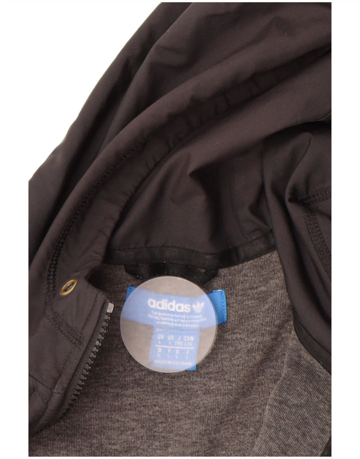 Pulover Adidas pentru bărbați, cu fermoar, poliester mare, negru