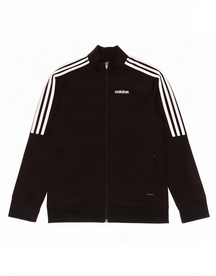 Adidas Boys Climalite Trening Top Jachetă 9-10 ani poliester negru