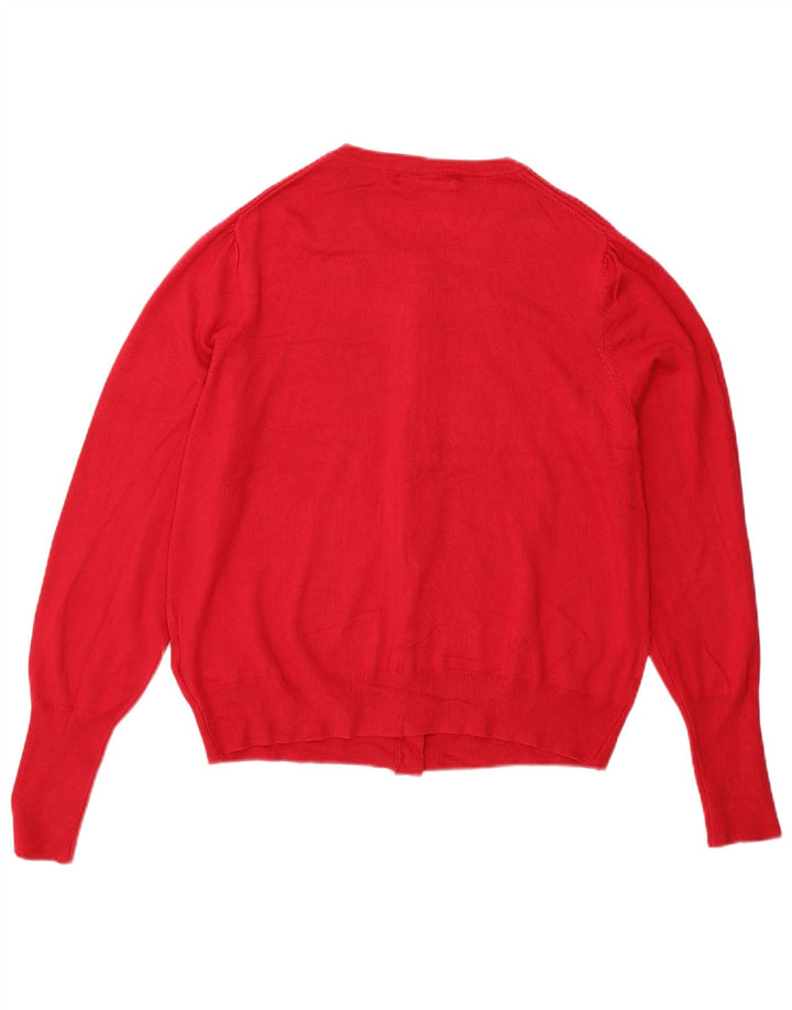 Marks & Spencer Pulover Crop Cardigan pentru femei UK 16 Viscoză mare roșie