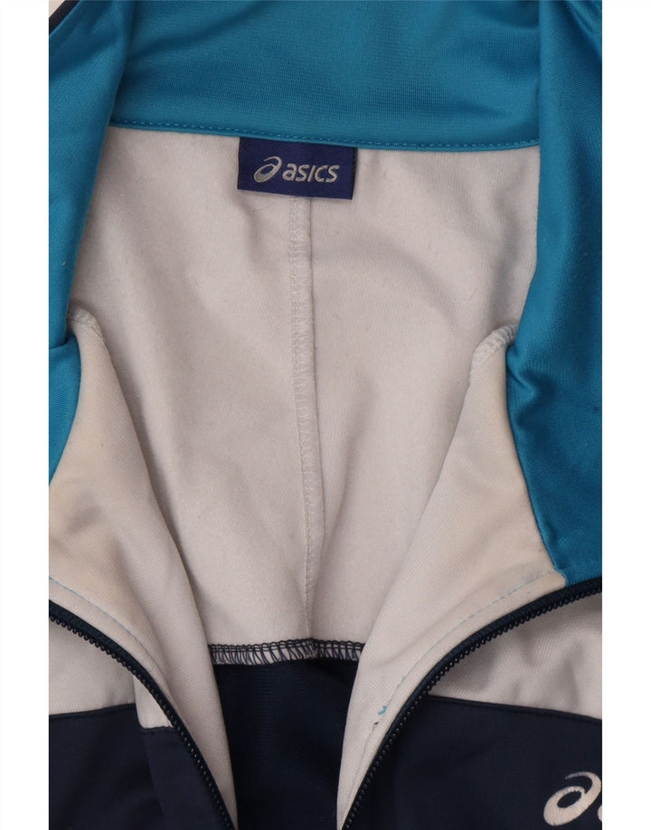 Jachetă de top pentru trening grafic Asics pentru bărbați, mare, bleumarin, color block