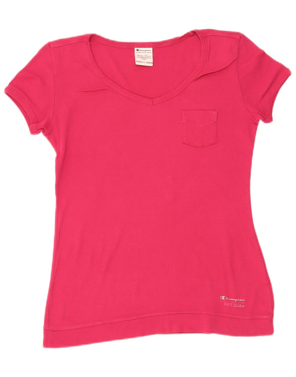 Tricou Champion Womens Heritage Classics Top UK 14 Large Pink Bumbac