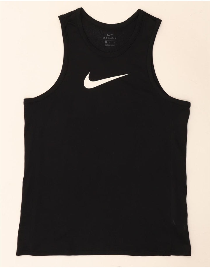 Vestă grafică Nike Dri Fit pentru bărbați, poliester mediu negru