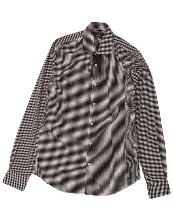 Cămașă pentru bărbați Tommy Hilfiger Slim Fit Mărimea 15 Medium Bleumarin Vichy