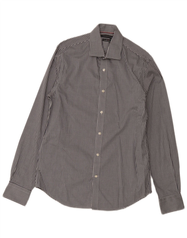 Cămașă pentru bărbați Tommy Hilfiger Slim Fit Mărimea 15 Medium Bleumarin Vichy
