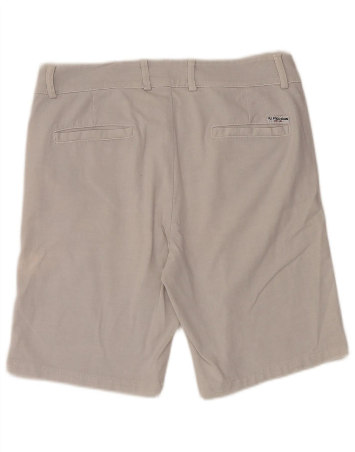 U.S. POLO ASSN. Pantaloni scurți chino pentru bărbați W32 bumbac alb mediu