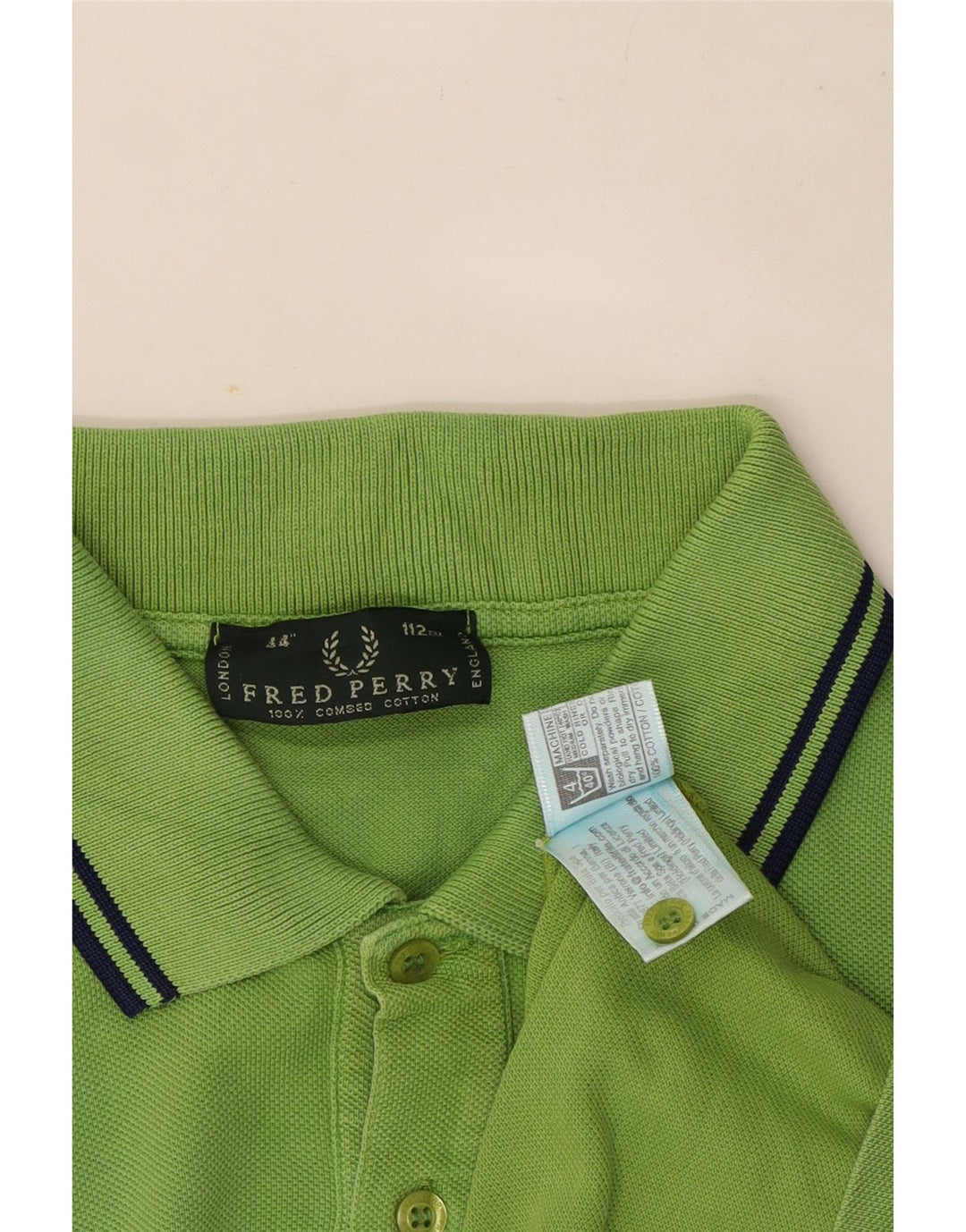 Cămașă polo Fred Perry pentru bărbați, bumbac verde mediu