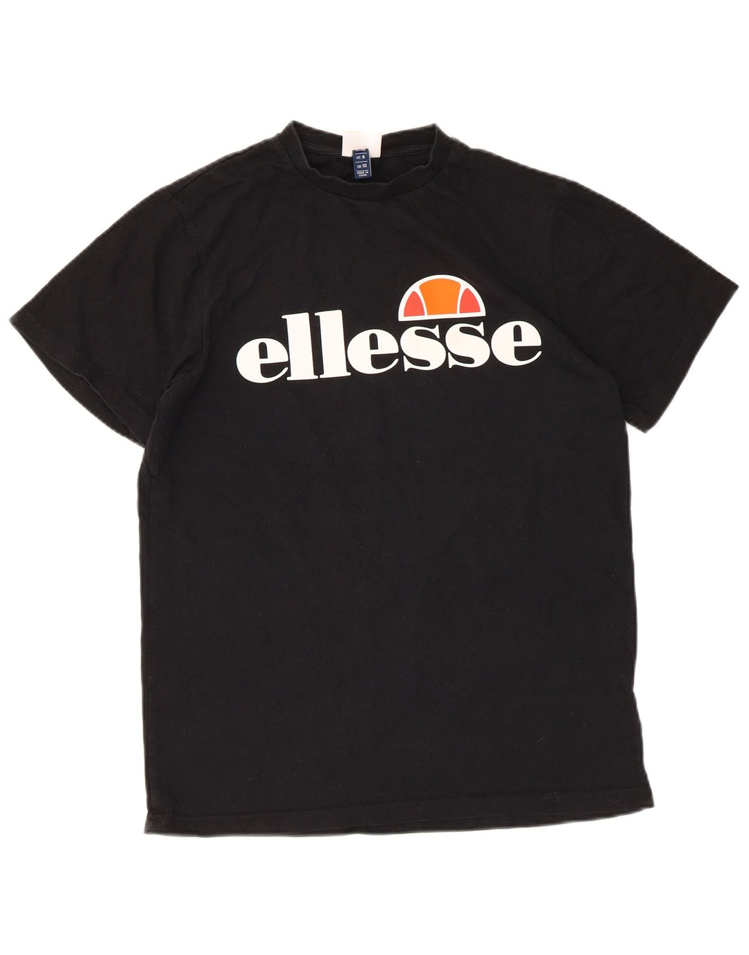 Tricou grafic pentru femei ELLESSE Top UK 10 Bumbac negru mic