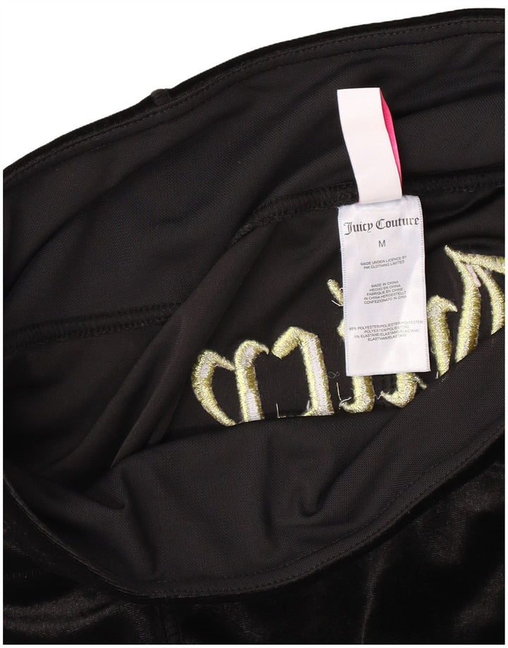 Juicy Couture Leggings din velur grafic pentru femei UK 12 Poliester mediu negru