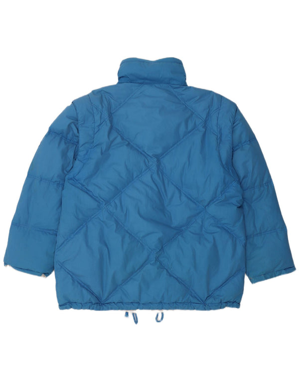 Diadora Mens Hooded Reversible Padded Jacket UK 40 Large Blue Polyester