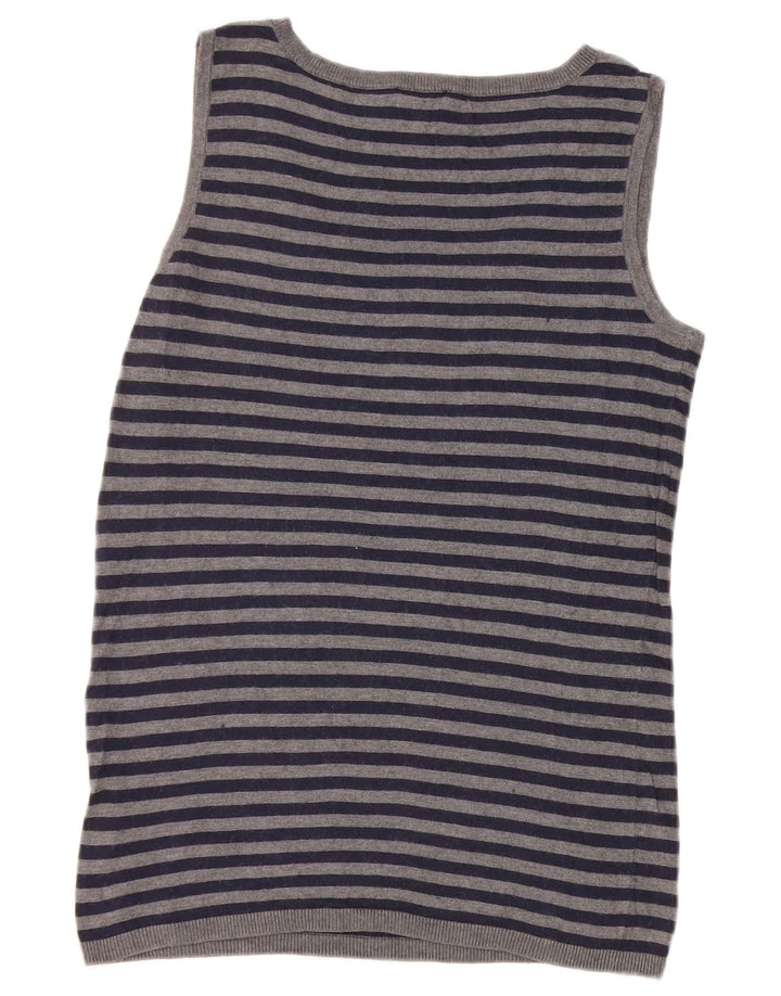 Faza Eight Vestă pentru femei din Nylon cu dungi UK 12 Medium Gri