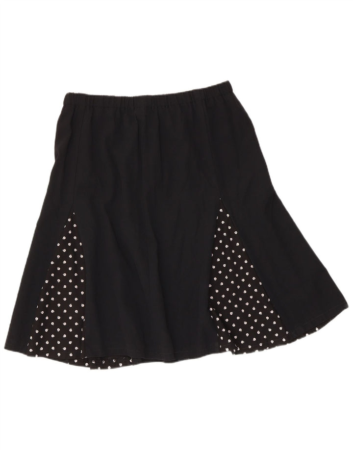 Fusta A-Line pentru femei Vintage W30 Medium Black Spotted