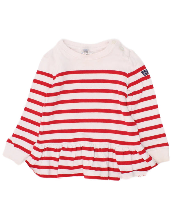 Rochie cu maneci lungi pentru fetite Ralph Lauren 12-18 luni cu dungi albe