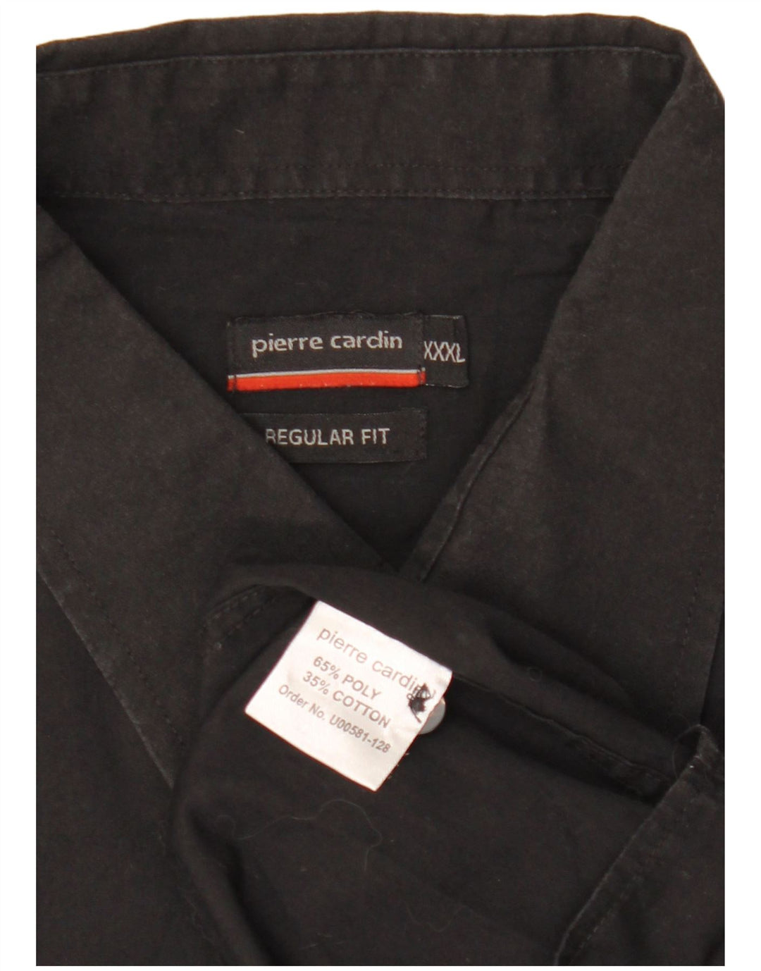 Cămașă cu mânecă scurtă pentru bărbați Pierre Cardin, cu ajustare normală, 3XL, poliester negru