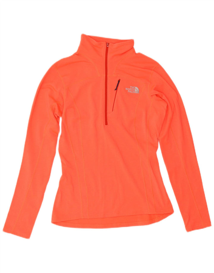 Top de trening The North Face pentru femei, cu fermoar și gât, cu pulover UK 6 XS Portocaliu