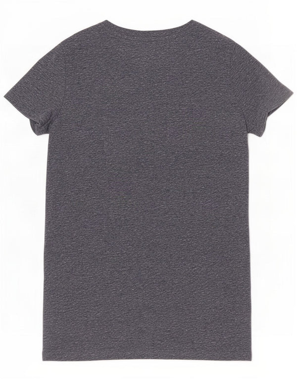 Aeropostale Tricou grafic pentru femei Top UK 10 Small Navy Blue Flecked
