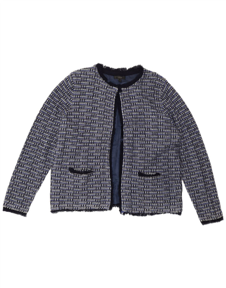 Jachetă Blazer pentru femei J. Crew UK 18 XL Blue Check Wool