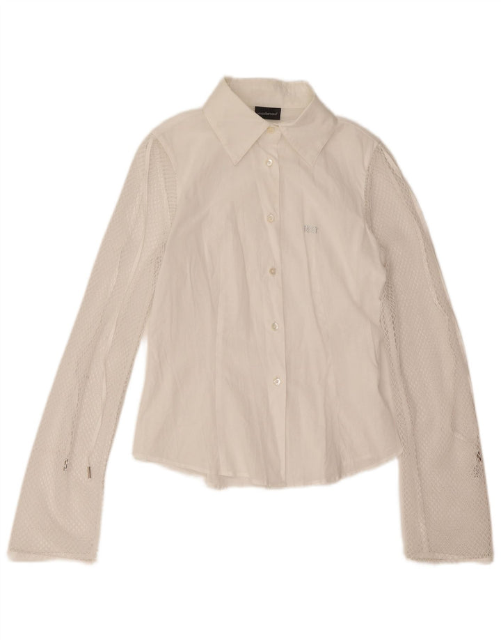 Bluză cămașă pentru femei Roccobarocco UK 8 Small White