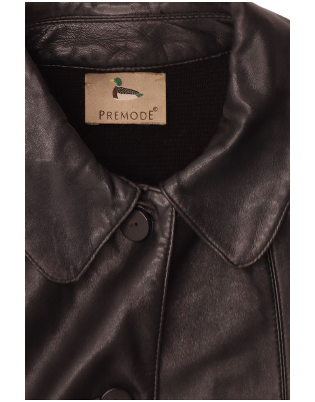 Jachetă de piele Premode pentru femei UK 12 Medium Black Leather