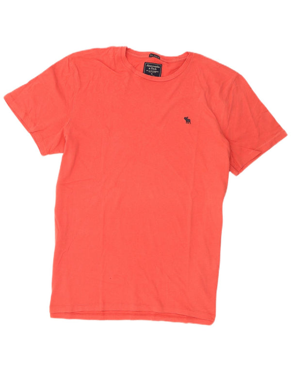 Tricou pentru bărbați Abercrombie & Fitch Top XL bumbac portocaliu