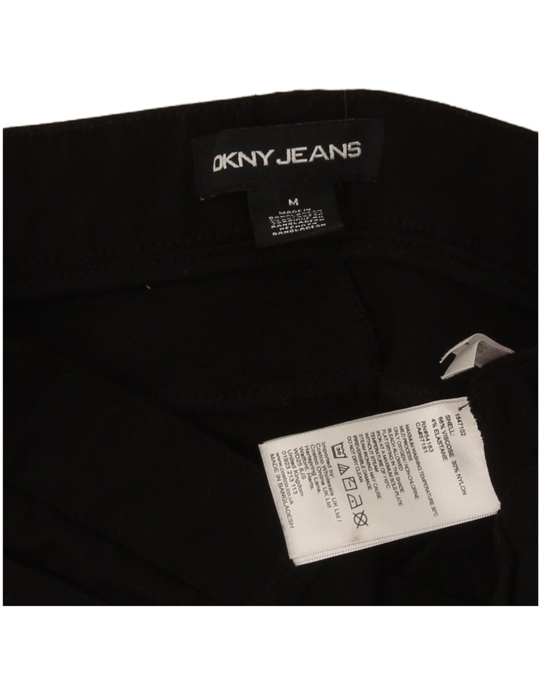 Dkny Pantaloni casual subțiri pentru femei L30 L28 Viscoză neagră