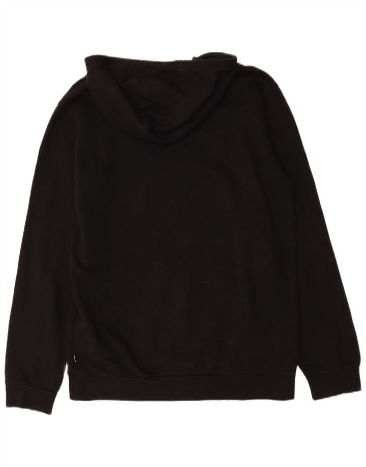 Pulover cu glugă cu grafic pentru bărbați Adidas, bumbac mediu negru