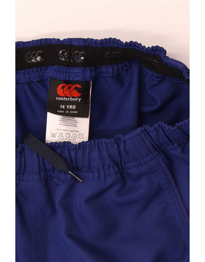 Pantaloni scurți sport Canterbury pentru băieți 13-14 ani, poliester bleumarin