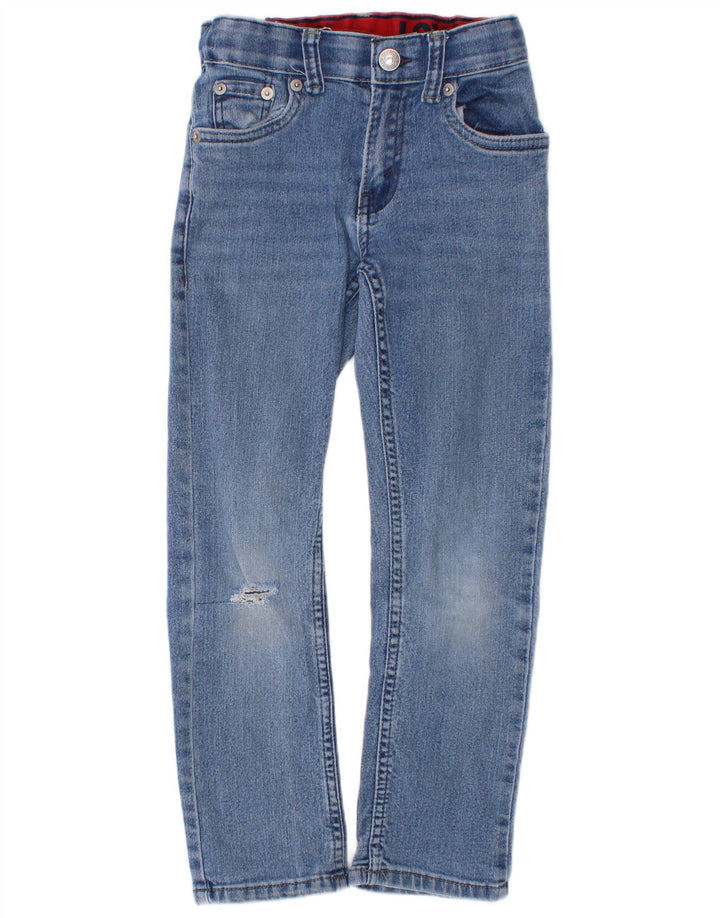 Blugi drepti învechiți pentru băieți Levi's 6-7 ani W22 L21 Bumbac albastru