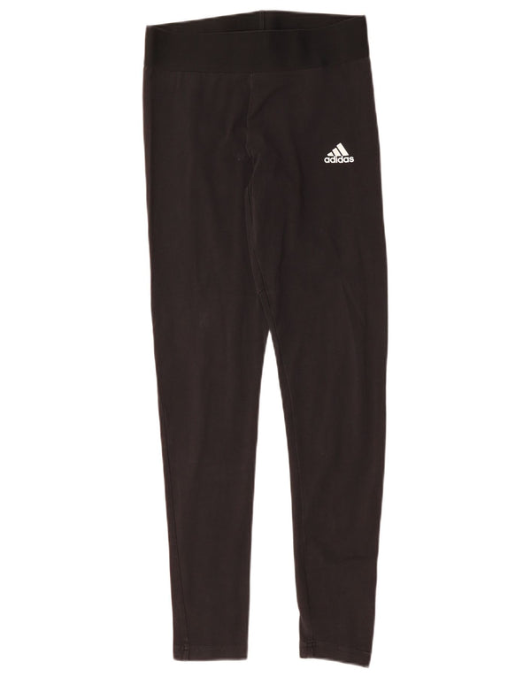 Leggings pentru femei ADIDAS UK 8/10 mic bumbac negru