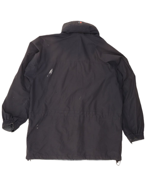 Jachetă de ploaie cu glugă pentru bărbați Berghaus UK 40 mare, nailon bleumarin