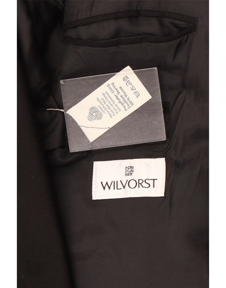 Sacou Wilvorst pentru bărbați cu 1 nasture, UK 42 XL, lână neagră