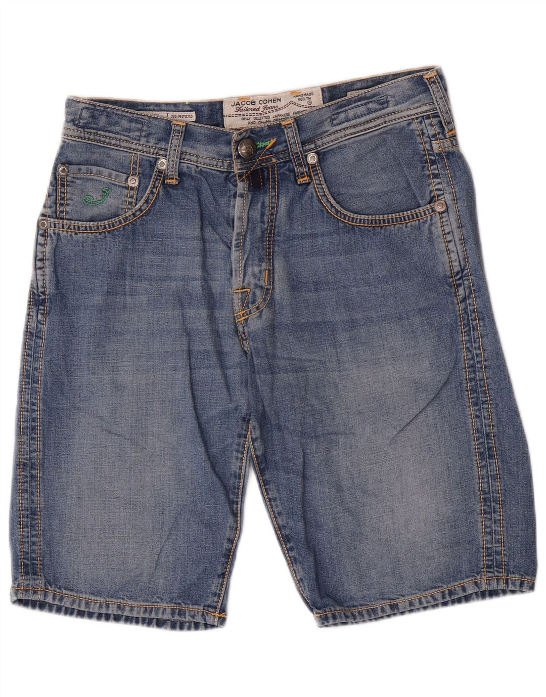 Pantaloni scurți din denim obișnuiți pentru bărbați Jack & Jones W32, bumbac albastru mediu