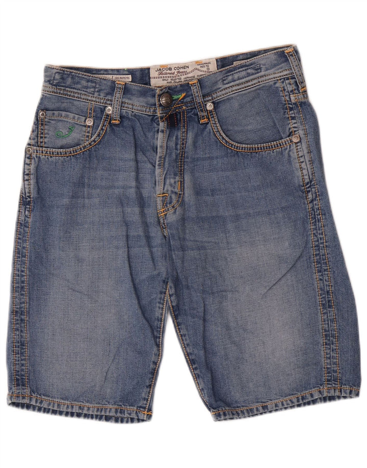 Pantaloni scurți din denim obișnuiți pentru bărbați Jack & Jones W32, bumbac albastru mediu