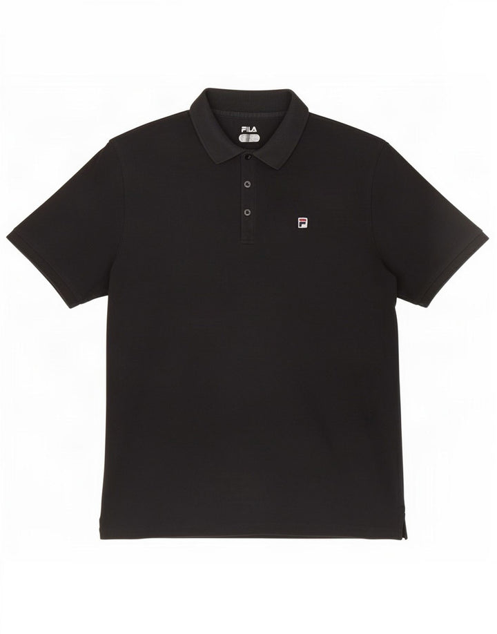 Tricou Polo Fila Barbati Mare Negru Bumbac