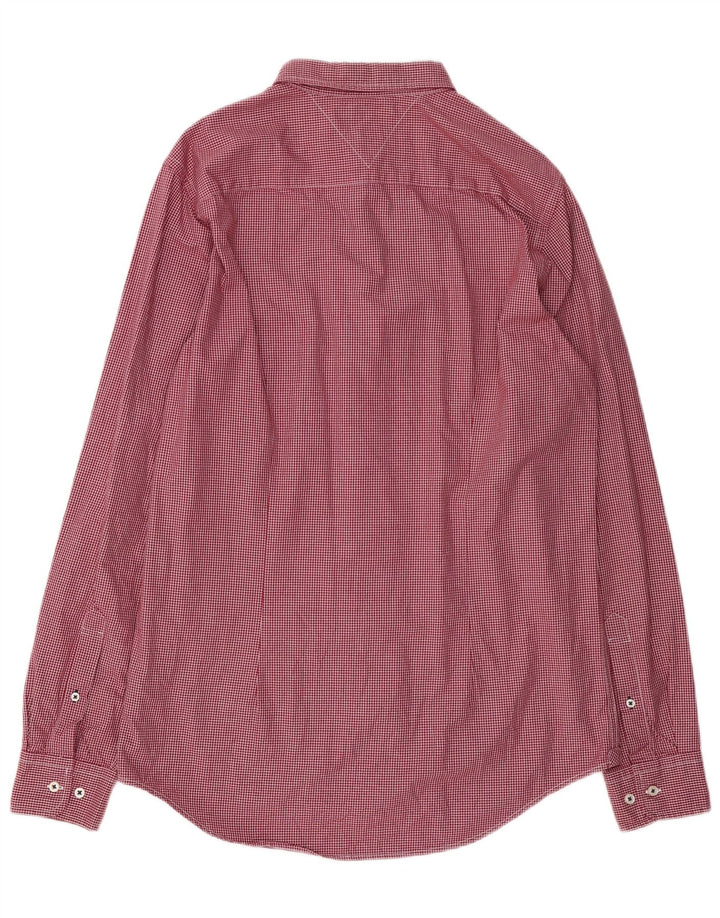 Cămașă pentru bărbați TOMMY HILFIGER Slim Fit, mare, roșu, din bumbac