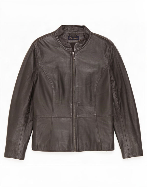 Jachetă Racer din piele pentru femei Luisa Spagnoli IT 46 Large Black