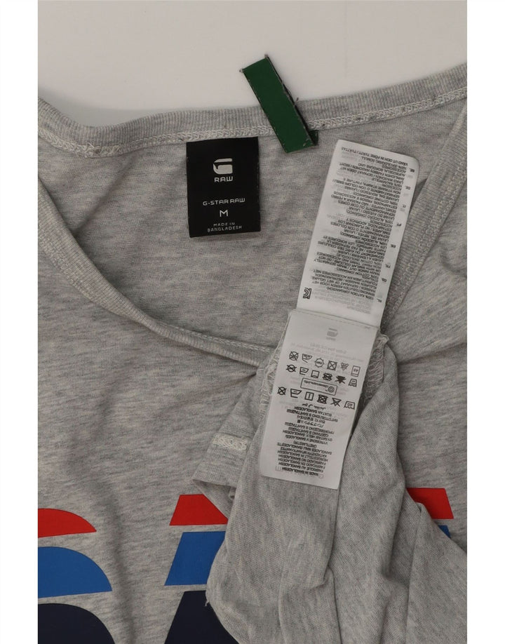 Tricou grafic pentru bărbați G-STAR Top din bumbac cu pete gri mediu