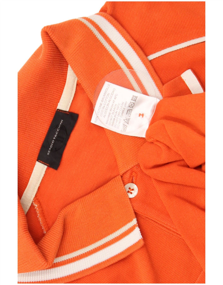 Tricou polo Sergio Tacchini pentru bărbați EU 50 portocaliu mediu bumbac color bloc