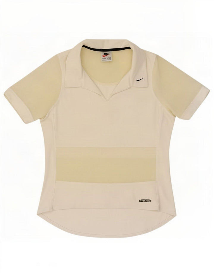Tricou polo Nike pentru femei US 8/10 Medium White Colorblock Poliester
