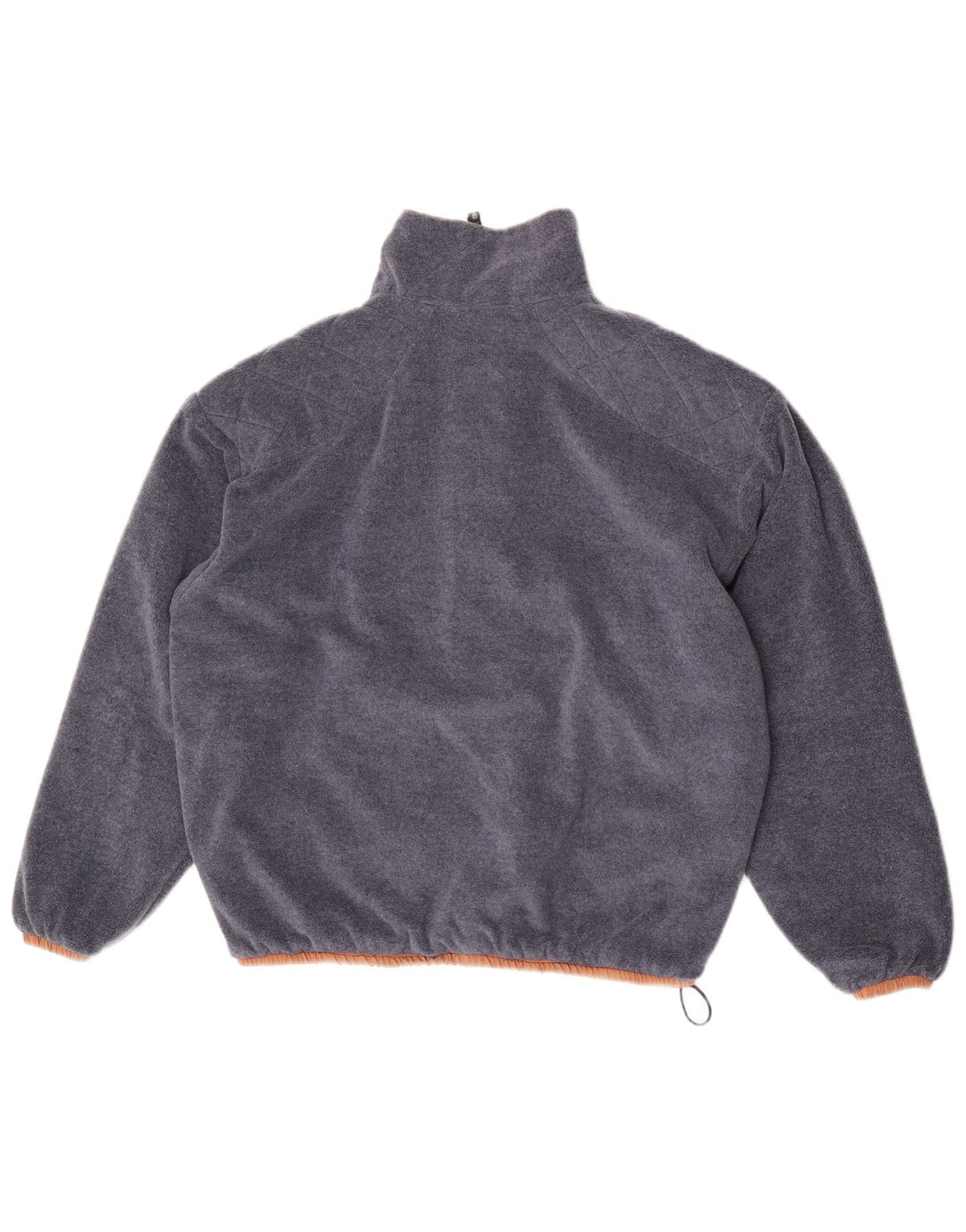 Jachetă reversibilă din lână supradimensionată pentru bărbați vintage, maro mică, din poliamidă